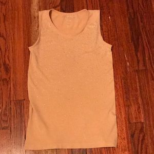 Pink tank top with sparkles gems on it